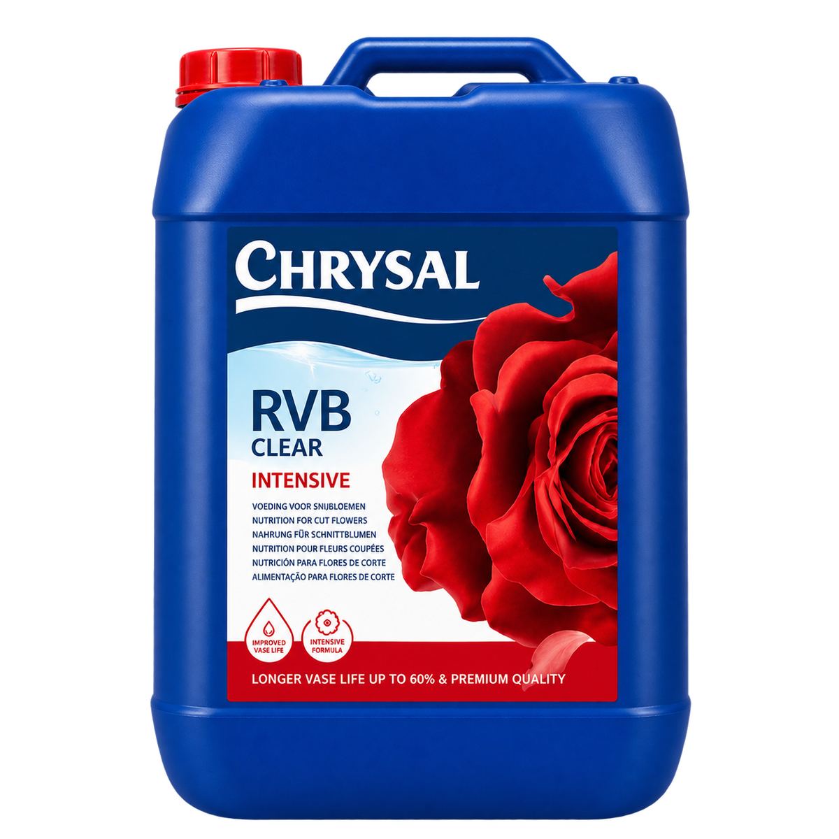 Chrysal RVB Clear Intensive – Професионален хидратиращ препарат за рязани цветя и рози 25L