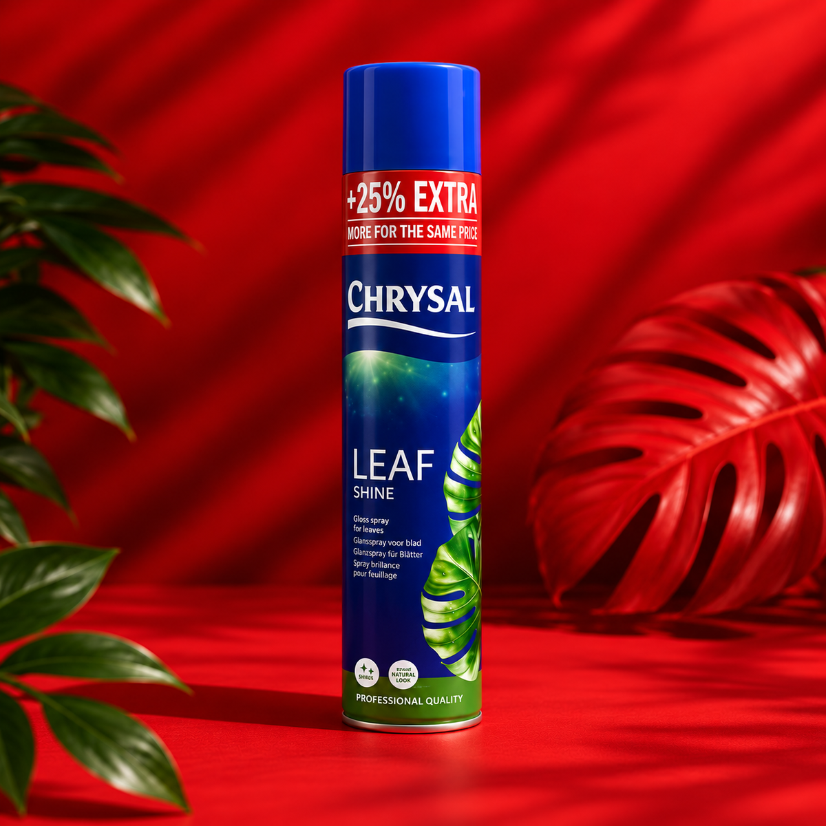 Chrysal Leafshine Aerosol – Аерозол за естествен блясък и защита на листата