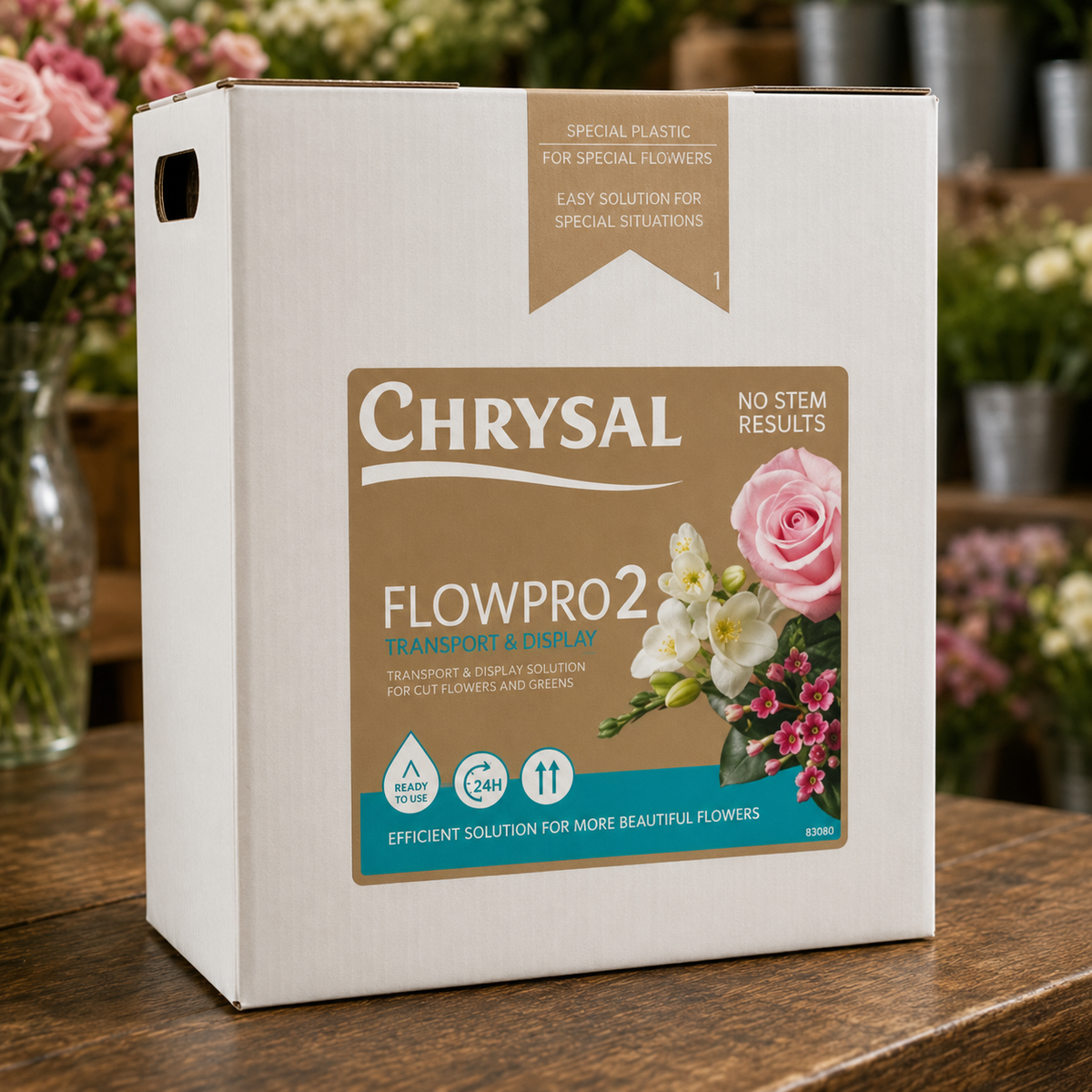 Chrysal FlowPro 2 – Кондиционер за рязани цветя без подрязване на стъблата 10/20 л.